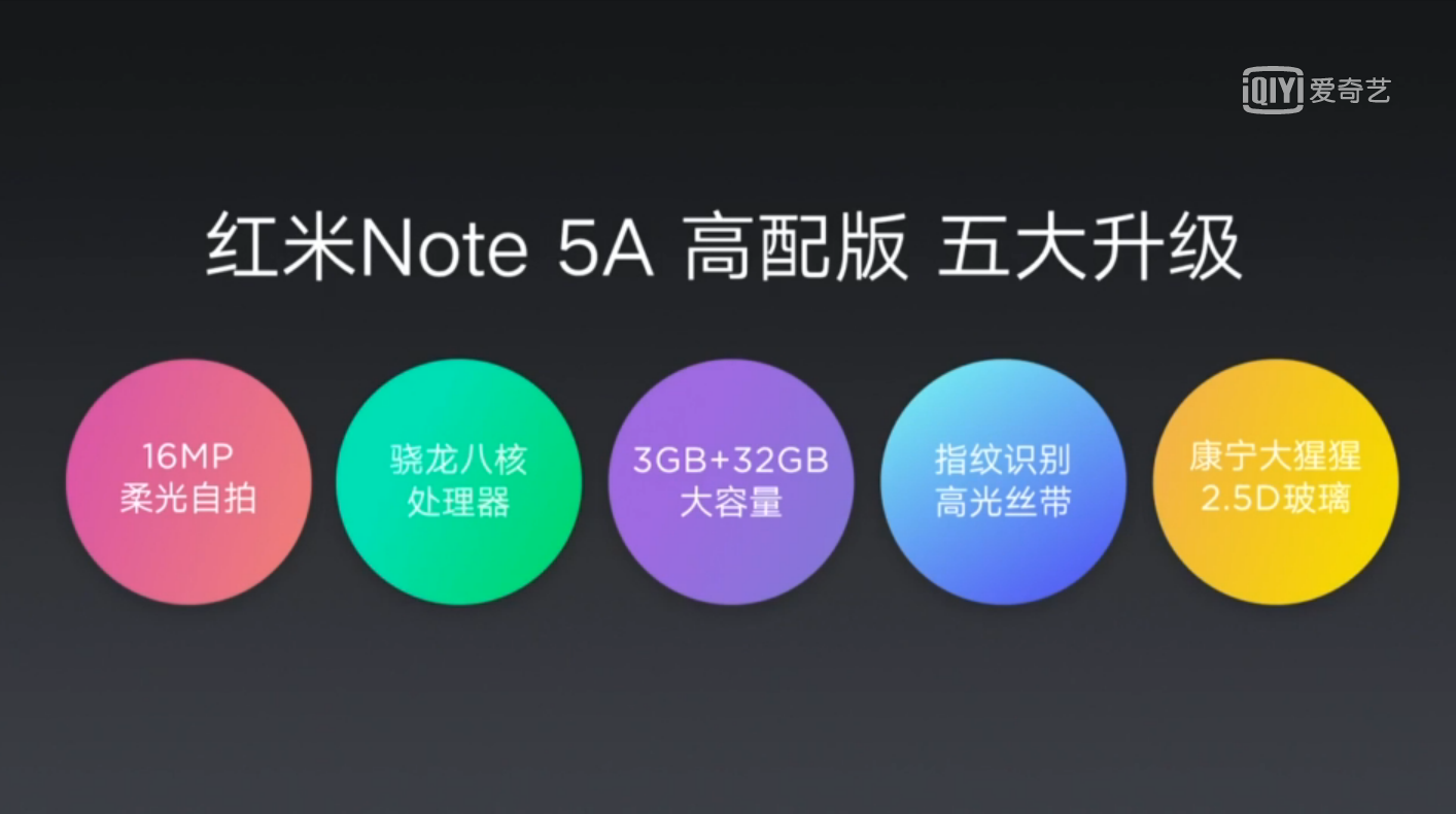 Xiaomi Redmi Note 5A highlights