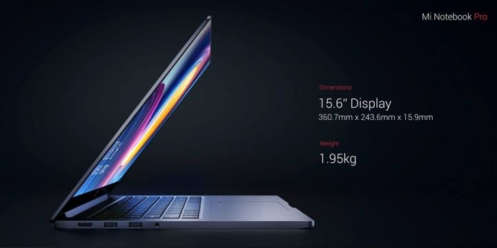 Xiaomi Notebook Pro - Dimensions