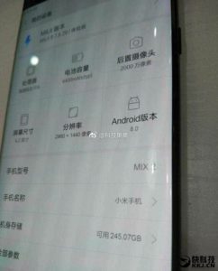 Xiaomi Mi MIX 2 complete specs