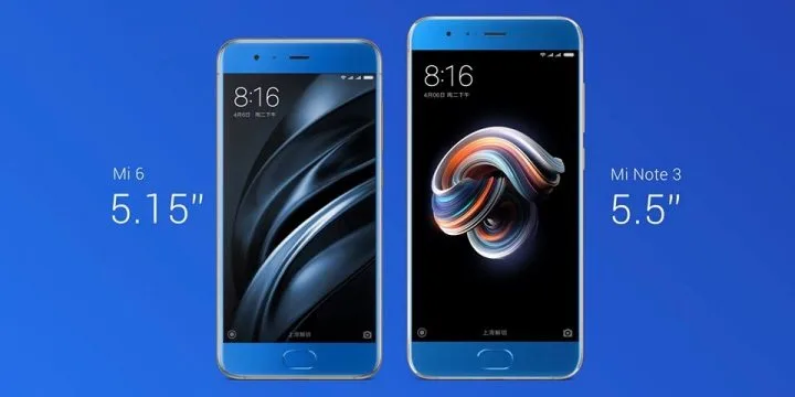 Xiaomi Mi Note 3 - compare mi 6