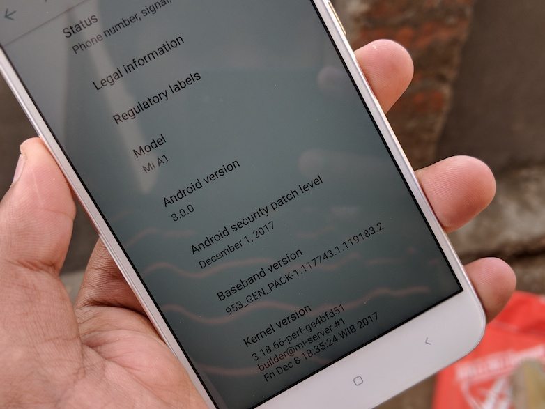 Xiaomi Mi A1 Android 8.0 Beta 