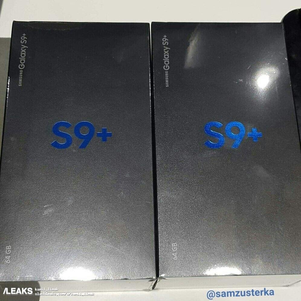 Samsung Galaxy S9 + Box Leaked front
