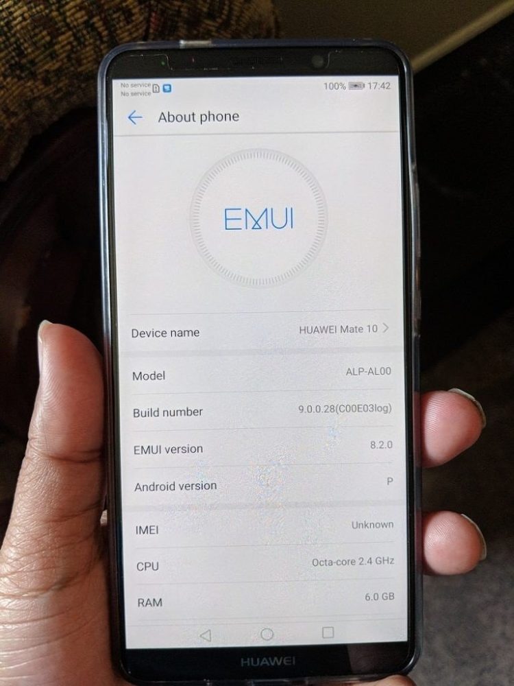 EMUI 8.2 Android P Leaked