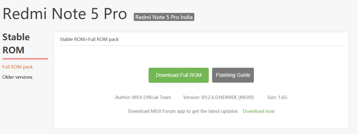 Xiaomi Redmi Note 5 Pro MIUI 9 Global Stable ROM
