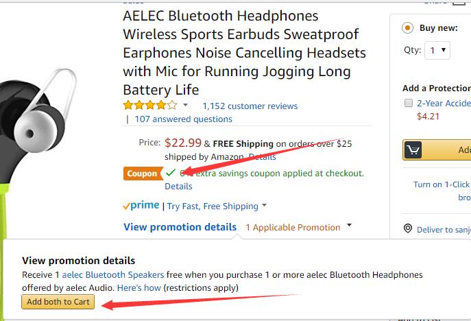 AELEC Bluetooth Headphones Coupon and Discount