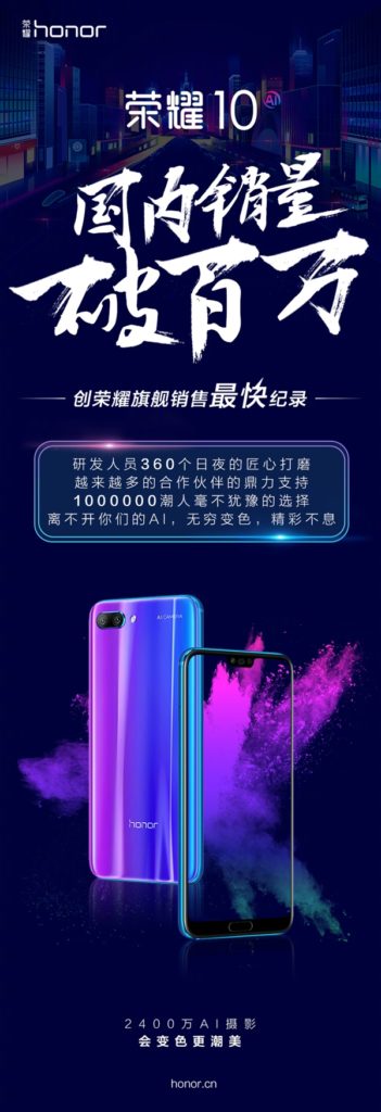 Huawei Honor 10 sales