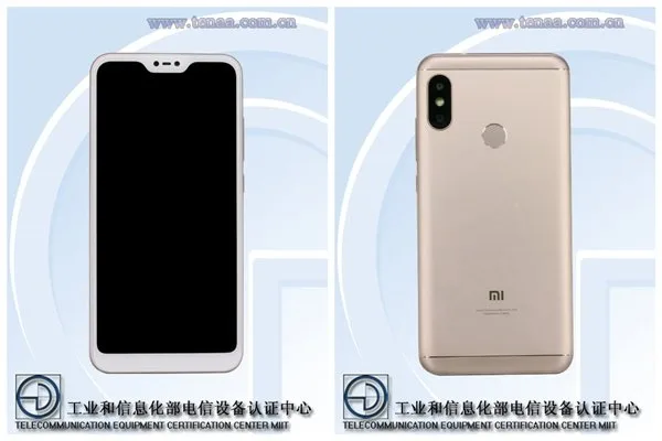 Xiaomi Redmi 6 Gold color variant TENAA