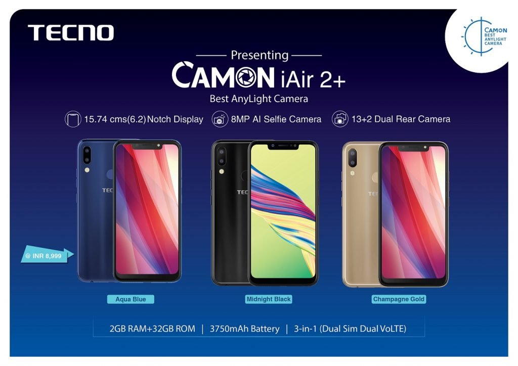 Tecno's Camon iAIR2+
