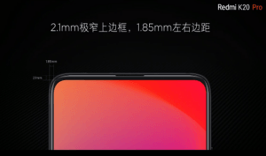Redmi K20 Forehead thickness
