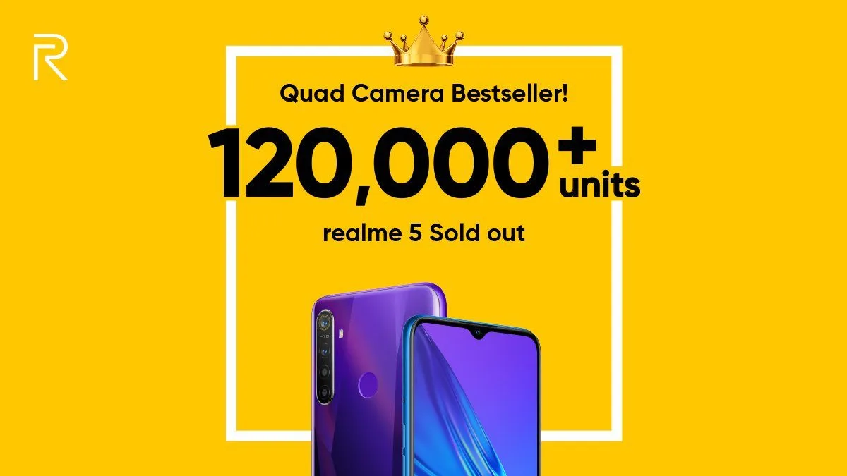 Realme 5 Sale record 2019
