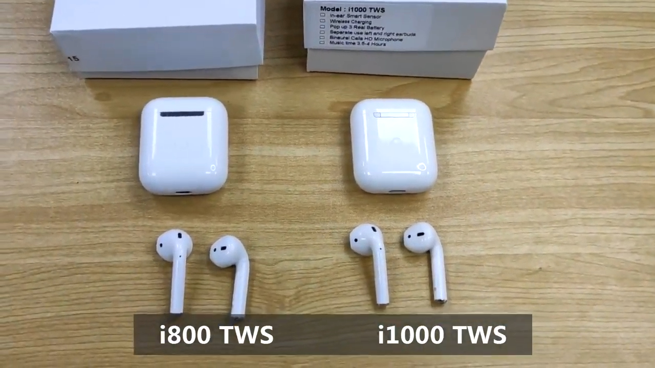 i1000 TWS vs i800 TWS - Design Comparison