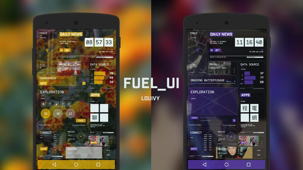 Fuel UI - 20 Best KLWP Themes 2019