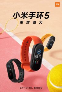 Xiaomi Mi Band 5 Official Poster Image Tennis Mode