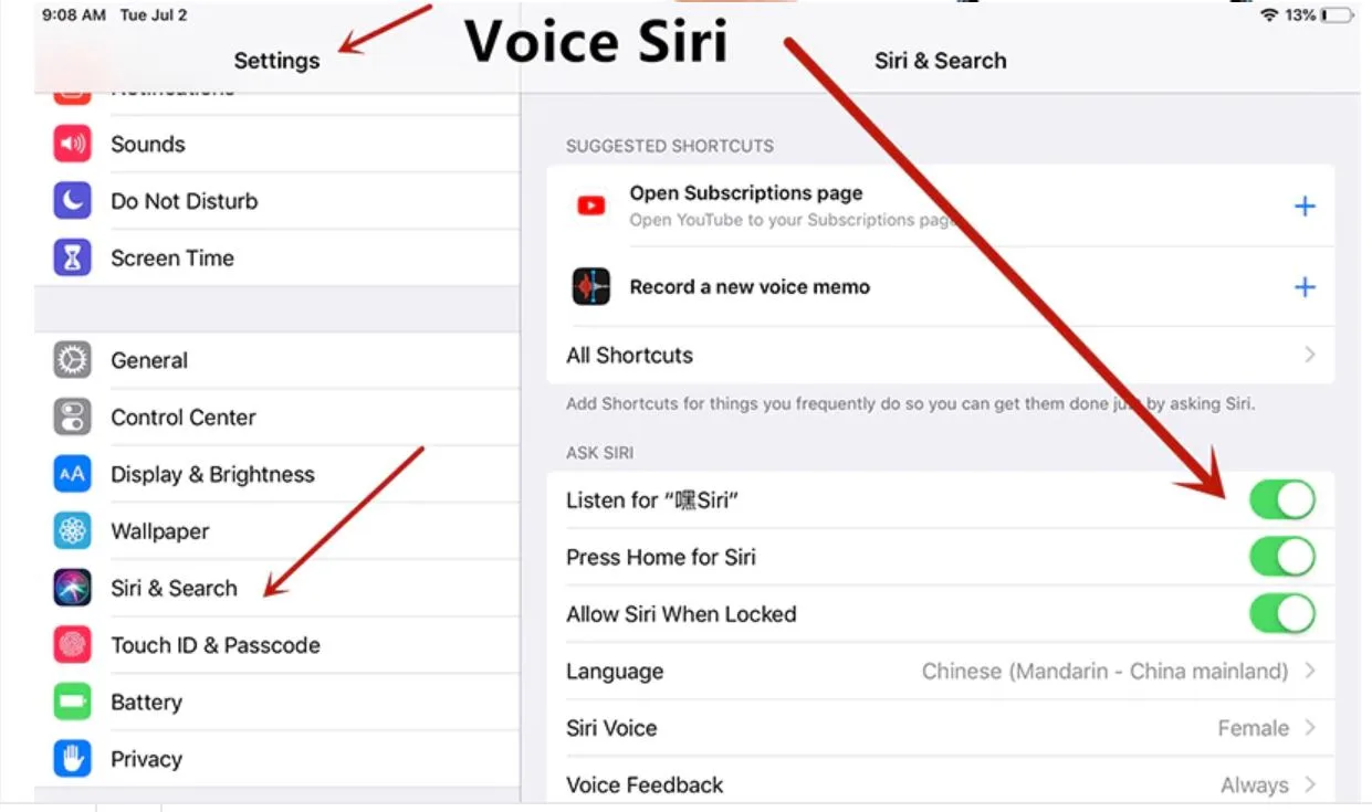 i9000 TWS voice siri instruction