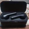 QCY T5 earbuds resting