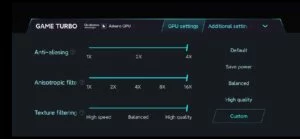 Xiaomi Mi 10 Pro Plus Game Turbo Control Panel GPU Settings