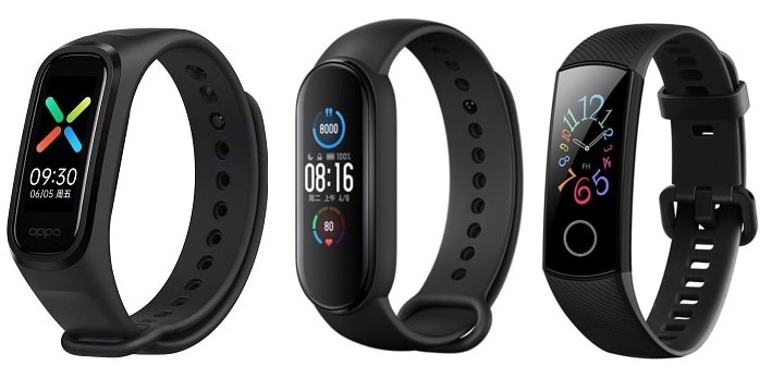 Honor Band 5 vs Xiaomi Mi Band 5 vs OPPO Band – Functions & Features
