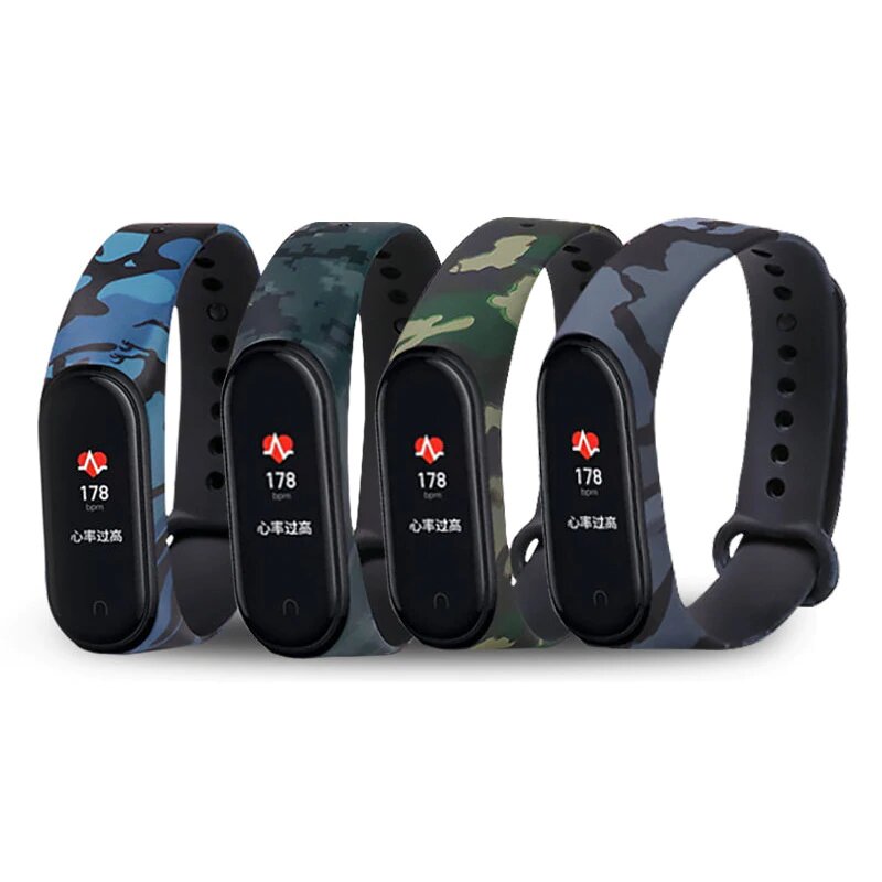 Replacement TPU+TPE Silicone Wristband Strap (Camouflage Design)
