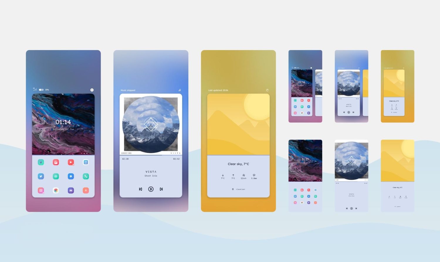 20 Best Free KLWP Themes of 2020: Wavy