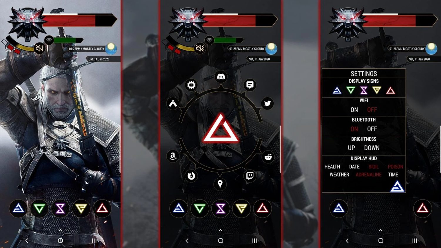 20 Best Free KLWP Themes of 2020: The Witcher 3