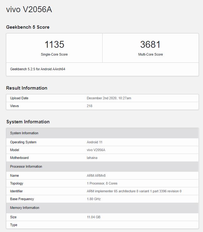 Snapdragon 888 Geekbench v5 score leaked