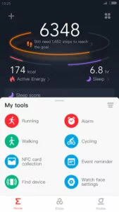 Zepp (formerly Amazfit) Main Screen