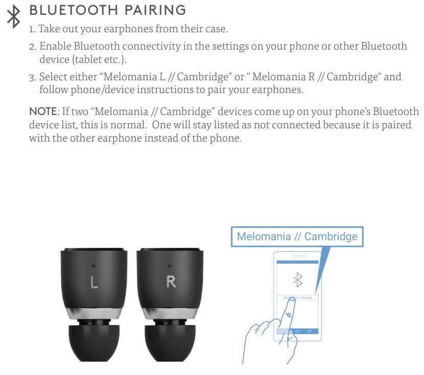 Cambridge Audio Melomania 1+ Manual Bluetooth Pairing