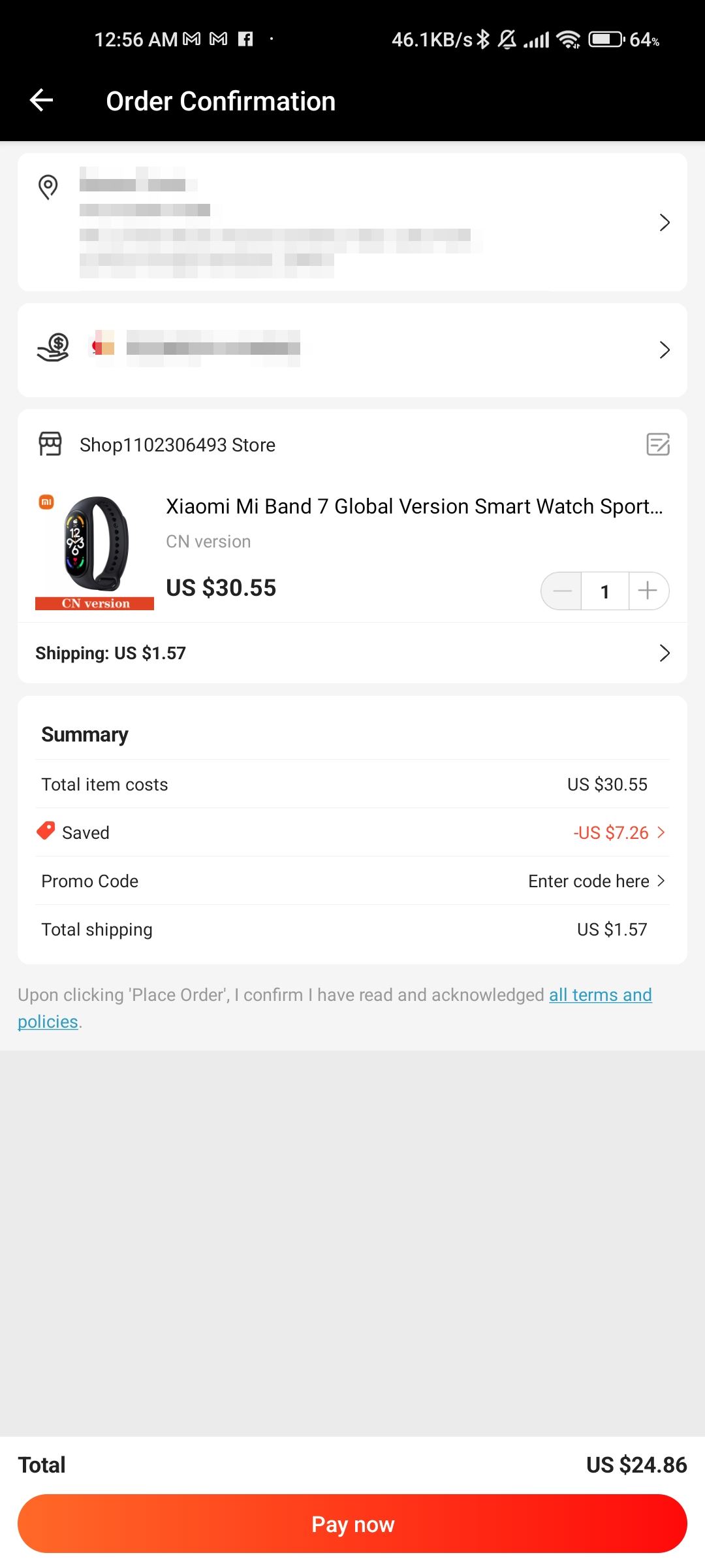 Mi Band 7 watch 11.11 Aliexpress sale