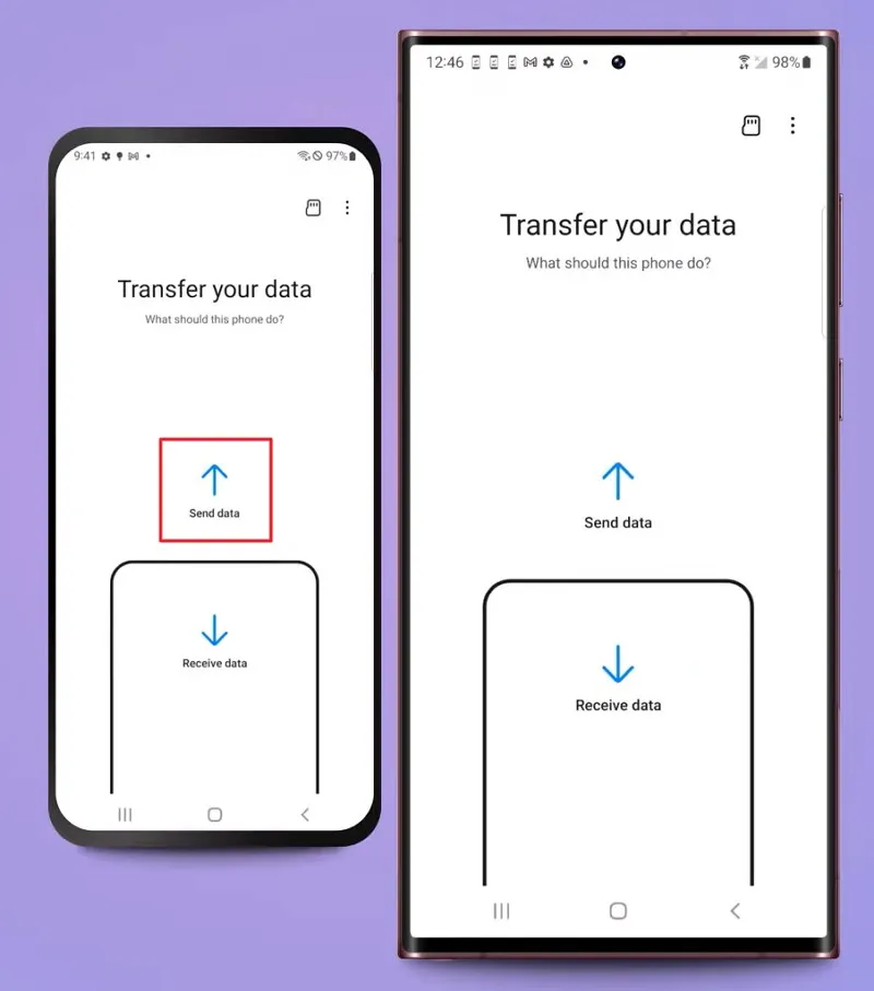 Samsung Smart Switch Tutorial Data Transfer Step 1