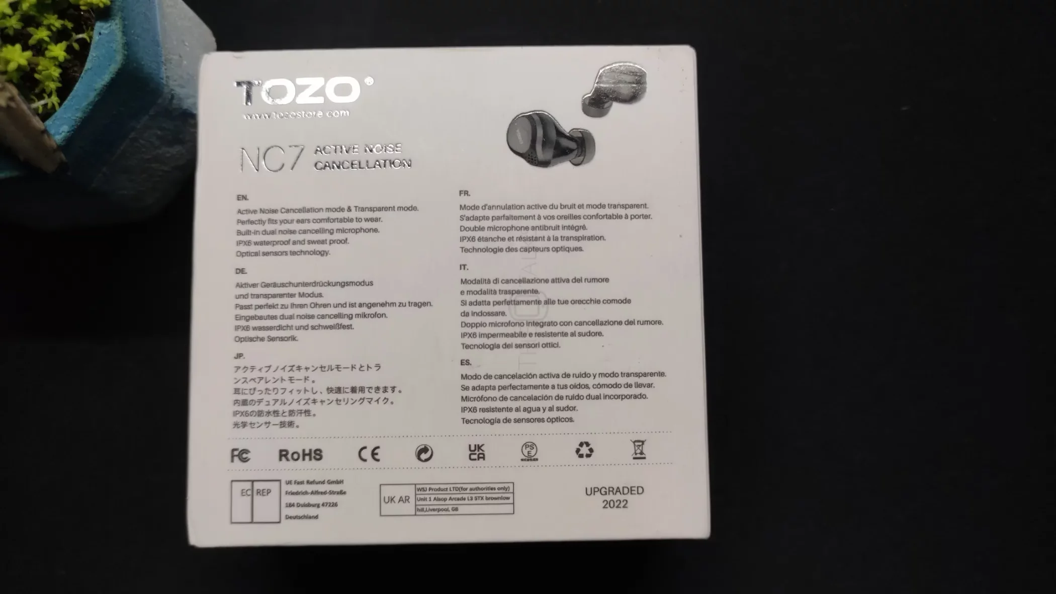 Tozo NC7 TWS Review - back