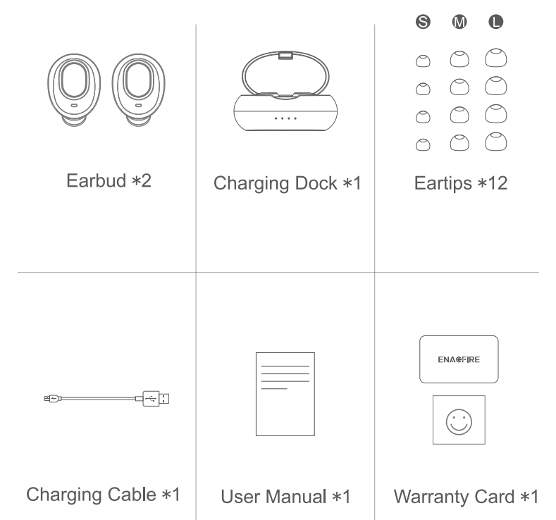 Enacfire E19 Manual Stepbystep Earbuds User Guide