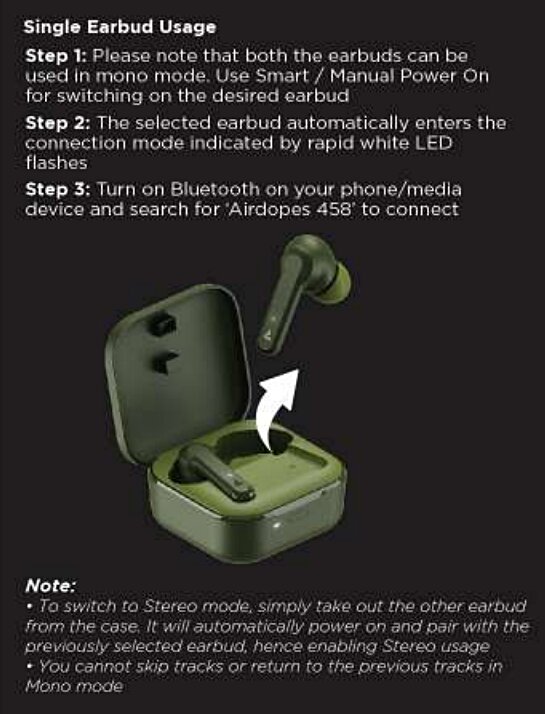 boAt Airdopes 458 Manual How Can You Use These Earbuds?