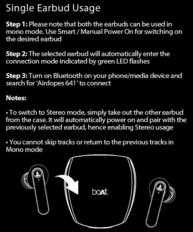 boAt Airdopes 641 Manual How Can You Use These Earbuds?