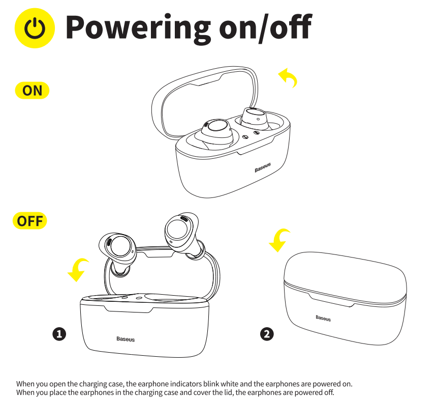 Baseus Bowie MA10 Manual Pairing & Charging Guide