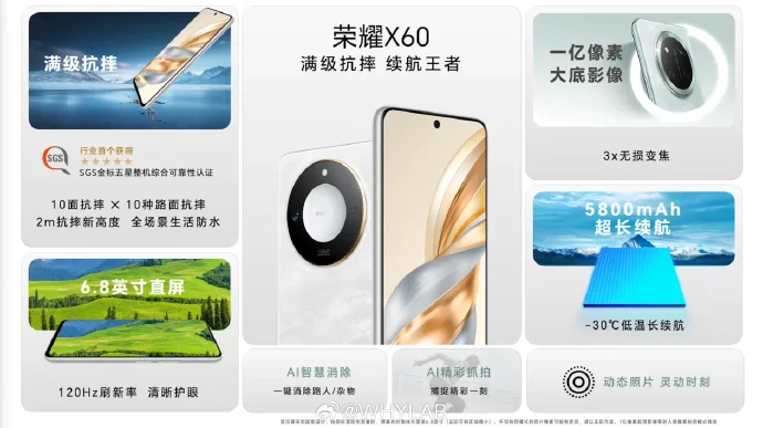 Honor X60 Specifications