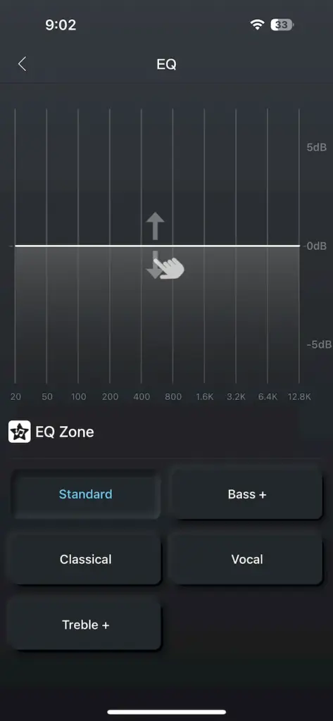 Tozo Open Buds Review - equalizer